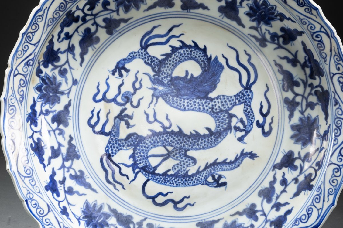 [. old .]. famous collection house purchase goods China .. Akira . history . attaching Tang .. dragon . large plate also box . large plate antique goods old fine art 0210-26H105