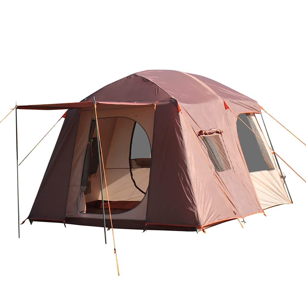 8人用キャンプテント、簡単なクイックセットアップテント、家族用キャンプテント、キャンプ用防水テント、屋外、裏庭_画像1