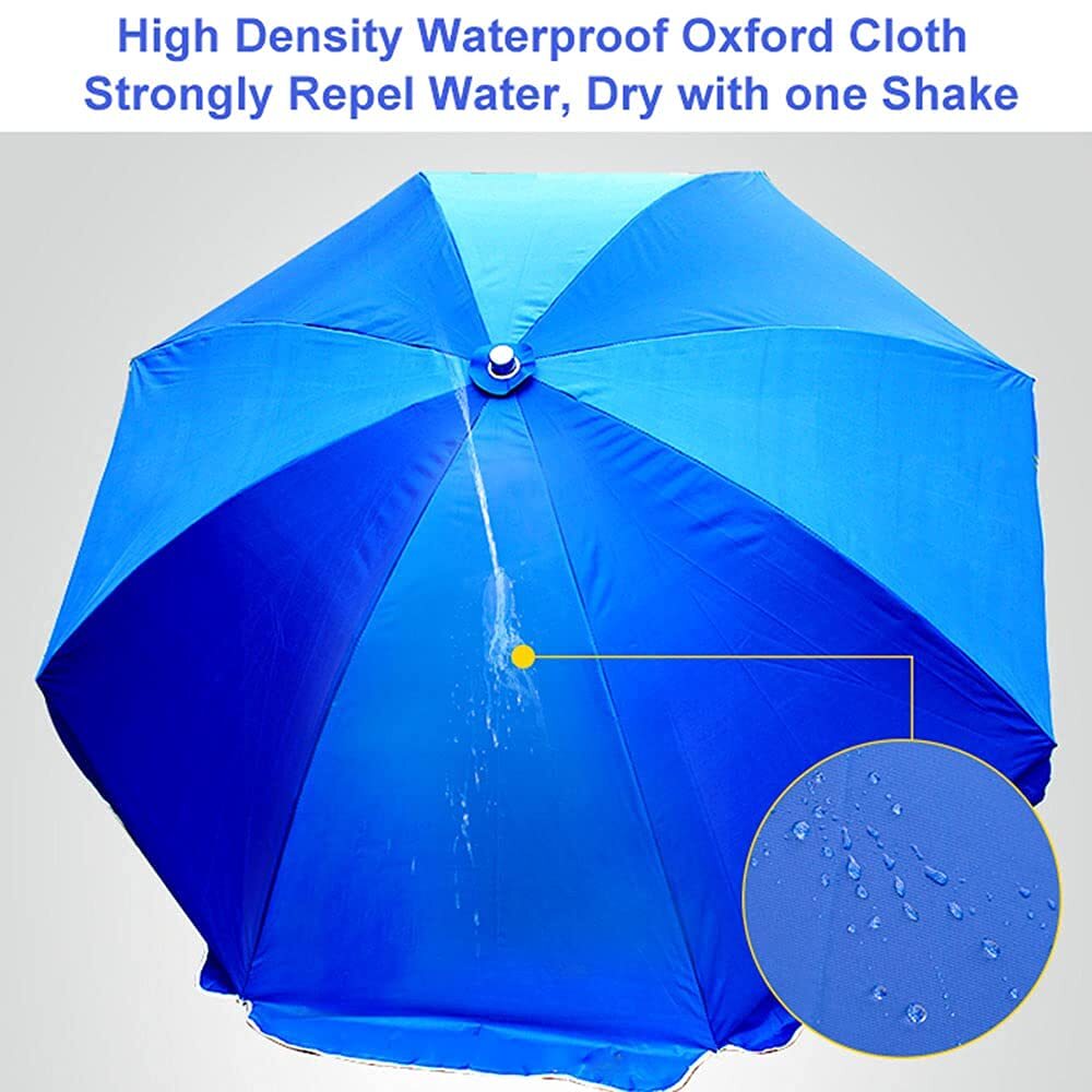 Large Garden Umbrella, Patio Market Table Umbrellas, Round Colored Sun Umbrella, Waterproof Oxford Cloth, with Strong Ribs, For_画像7