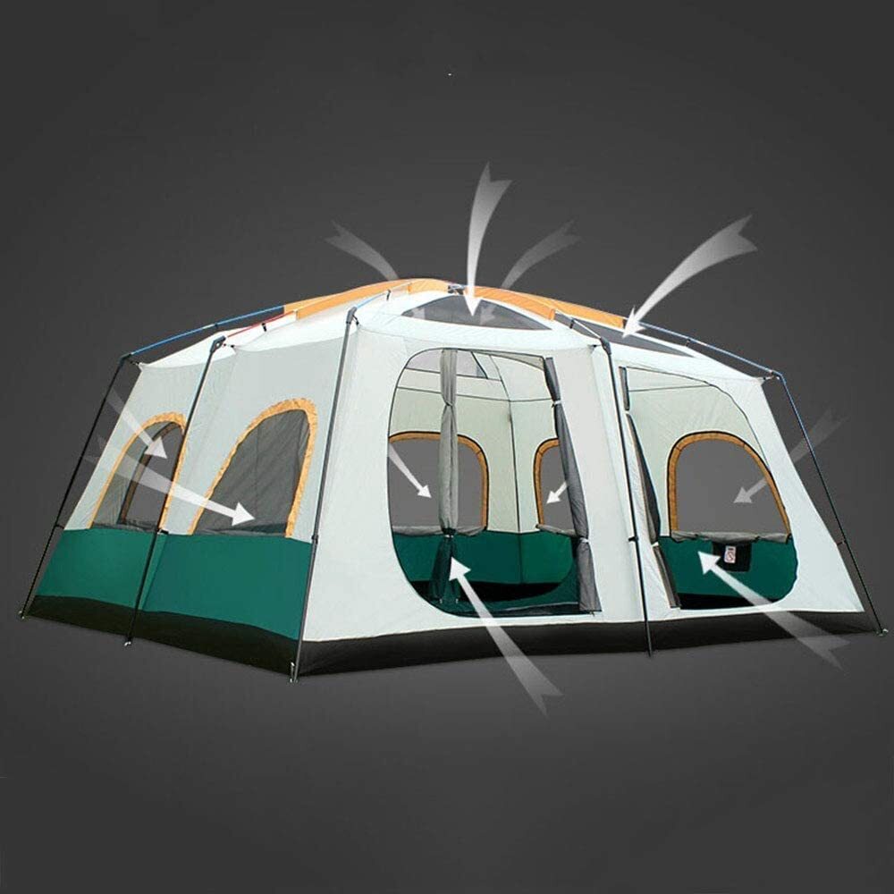 独立型2ドアテント、キャンプテント、キャンプ用品付き、防水、二重構造、アウトドア、ピクニック、キ_画像3