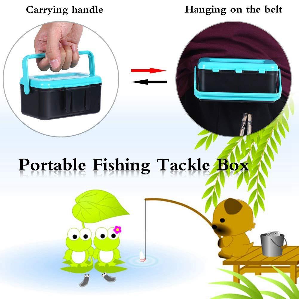 釣り餌ボックス、ポータブルプラスチック釣り餌ホルダーボックスワームルアー収納ケース、クリップ付き、釣りに最適_画像6