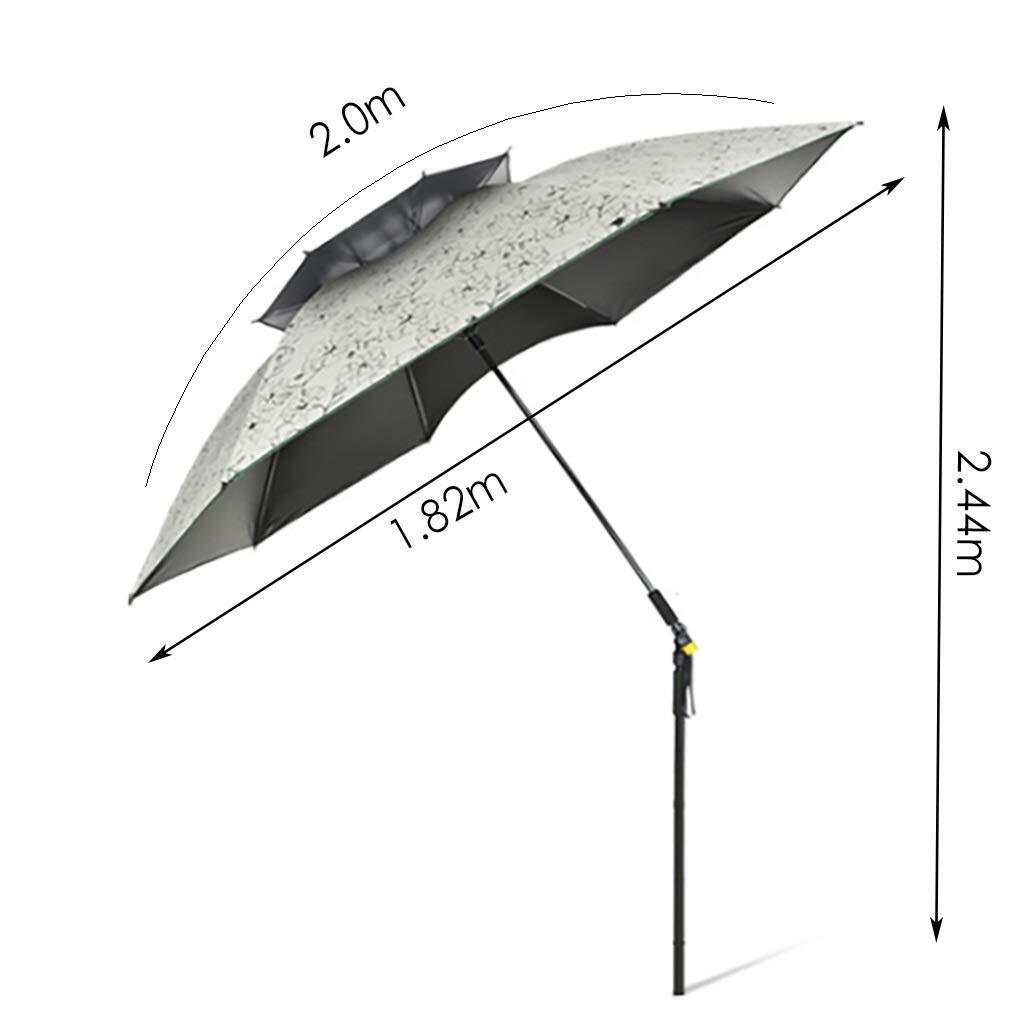 JSY フィッシングテント 超軽量釣り傘二層雨プルーフ日焼け止め折りたたみ太陽傘釣り用品 釣り部品 (Color : A, Size :_画像2