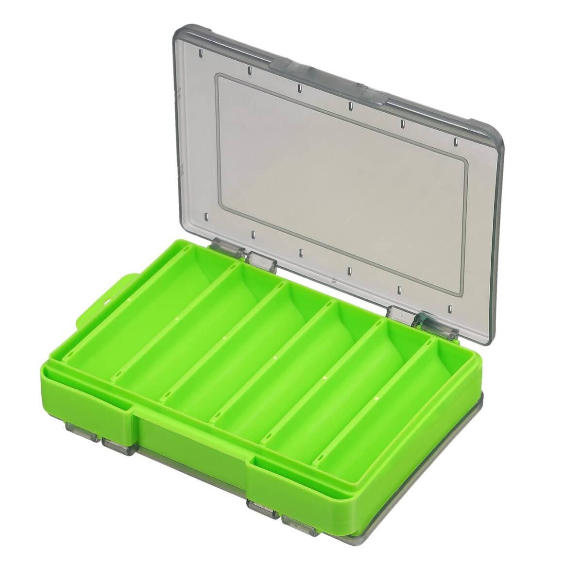 PATIKIL 両面 釣りルアー収納ボックス プラスチック 釣り道具コンテナオーガナイザー グリーン 8.5 x_画像3