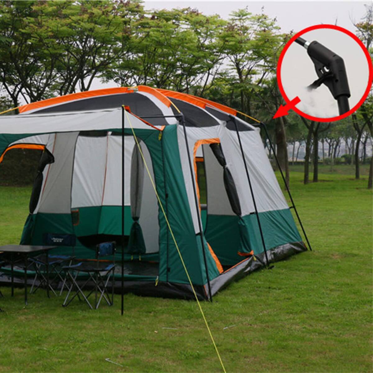 キャンプ用テント 防水 5～8人用 広くてすぐに組み立てられる 安いテント 安定した丈夫なテント キャンプ用 ハイキング用 キャンプ