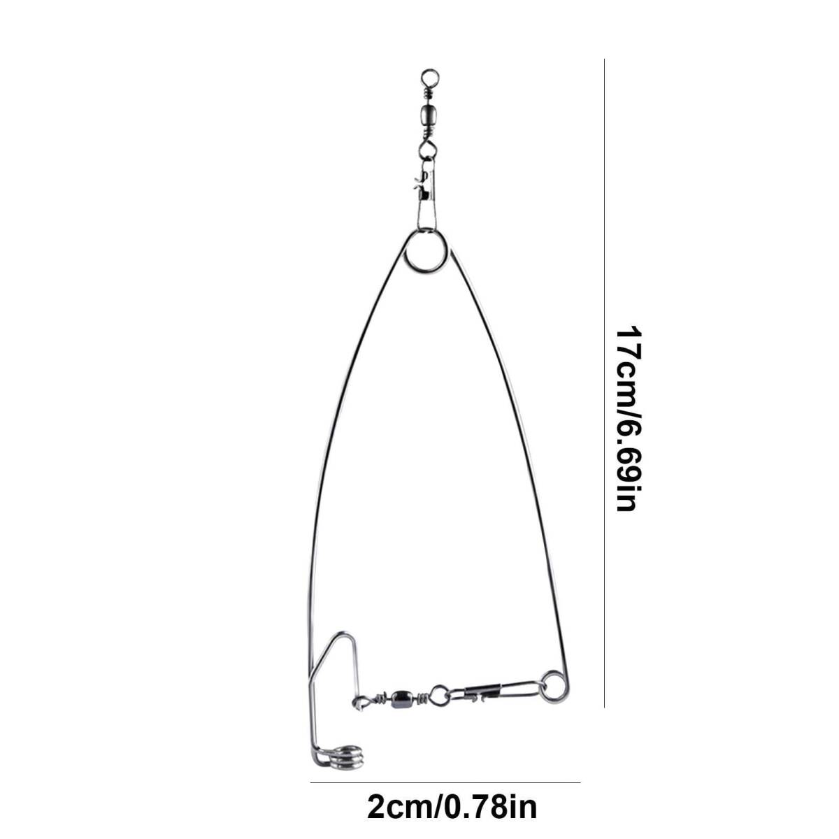 スピードスプリング作動式釣り針 - ステンレス製自動フックセッター - 海釣りと淡水釣り用のスプリング付きステンレス鋼フック_画像4