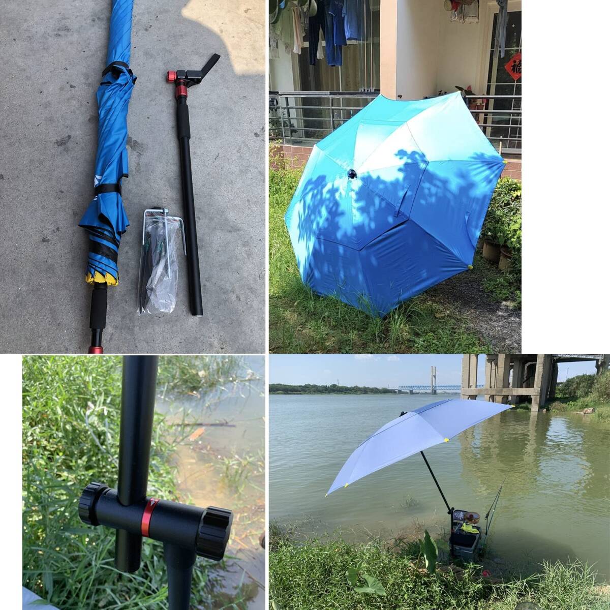 釣り小屋用屋外パラソルパラソル - 庭用多目的日傘 -_画像4