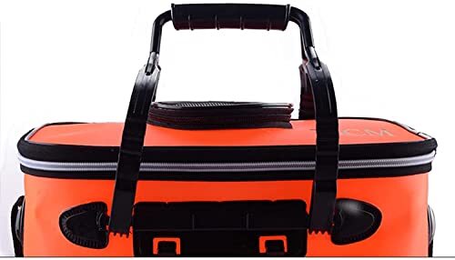 Foldable Fish Bucket Outdoor Multi-Functional EVA Fishing Bag Portable Fishing Bucket with Adjustable Shoulder Straps for Travel_画像4
