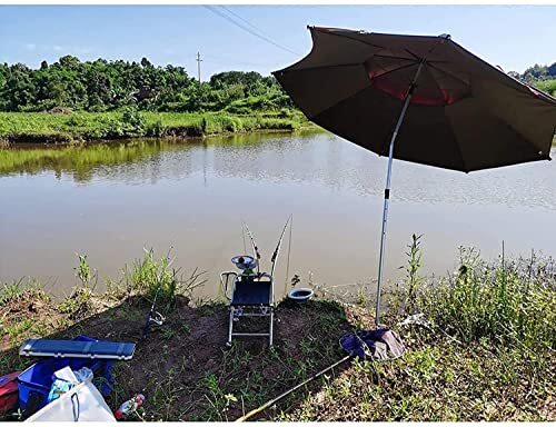 JSY フィッシングテント 釣りの傘、ポータブル折りたたみ式ビーチパラソル風力抵抗大きな屋外釣り傘 釣り部品 (Size :_画像3