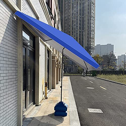 2M*2M Large Outdoor Parasol, Tiltable Patio Umbrella, Rectangular Market Umbrella, for Beach, Garden, Terrace_画像7