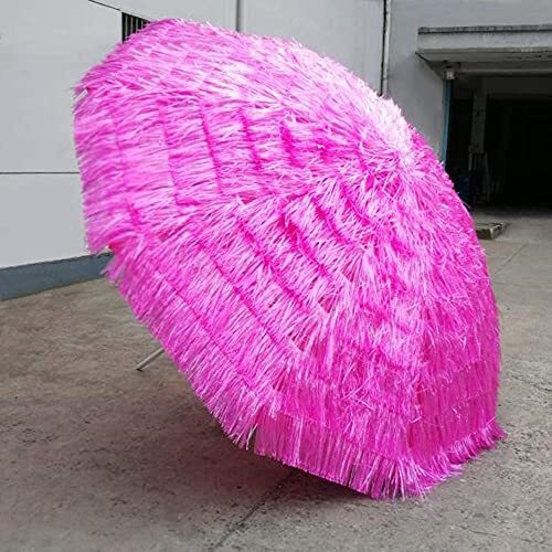 Garden Paraso, Outdoor Pink PP Simulation Straw, Artificial Straw Umbrellas For Gardens/balconies/terraces/courts_画像2