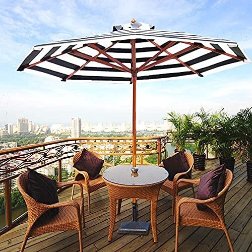 Purple/Black Garden Umbrella, Outdoor Patio Parasol Umbrellas, Waterproof Polyester Fabric, With 8 Strong Ribs, Used For Lawn,_画像5