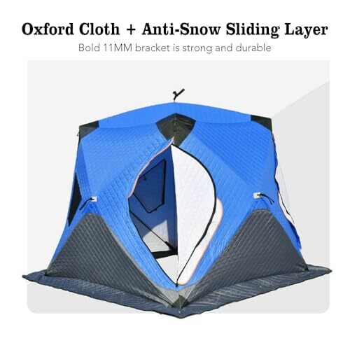 Solvexa 釣りテント 冬キャンプアップグレード用 3-4人用屋外シェルター ポータブルで軽量なアングラーテント_画像4