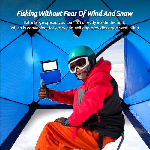 Solvexa 釣りテント 冬釣りキャンプやアウトドア活動に最適 ポータブル 軽量で防水_画像7