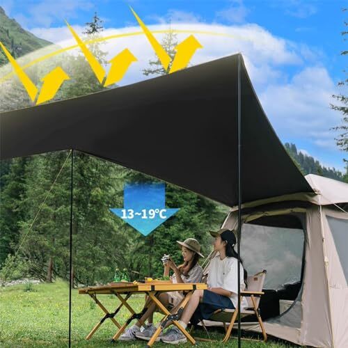 キャンプ用テント、自動ワンタッチテントポップアップキャンプテント、耐候性バックパッキングテント、屋外家族の集まり用の簡単セットアッ_画像2