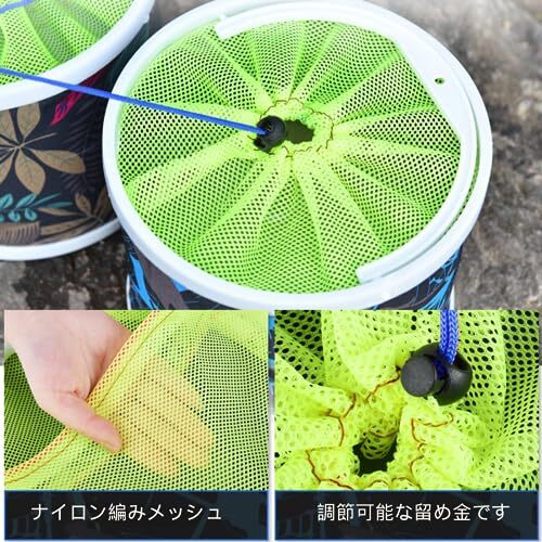 バケツ 釣り バケツ 活かし 折りたたみ オックスフォード布 PVC 屋外折り畳み式バケツ 携帯用 折りたたみバケツ 丸型桶 簡易バケツ_画像4