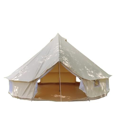 テント 白色オックスフォードベルテントストーブジャケット付き壁キャンプテント旅行冬のテント屋外キャンプ 軽量 (Color : Cotton_画像1