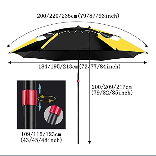 個の屋外傘/パラソル傘、日傘、16 個の丈夫なリブ付き、360_画像3