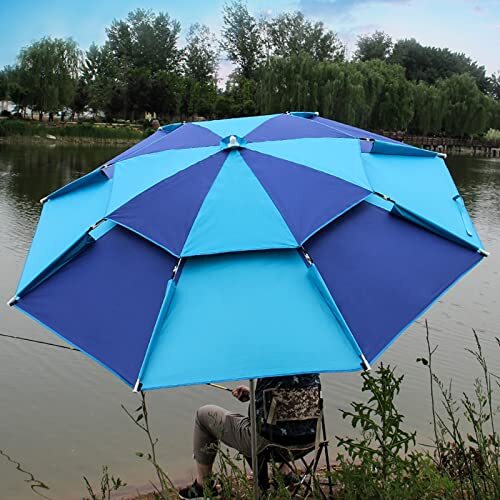 個の屋外傘/パラソル傘、日傘、16 個の丈夫なリブ付き、360_画像7