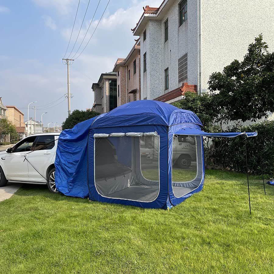 SUVカーテント、キャンプ用テールゲートシェードオーニングテント、5-6人用、セットアップ簡単、SUV用、カーキャンプ用、旅行家族アウトド_画像2
