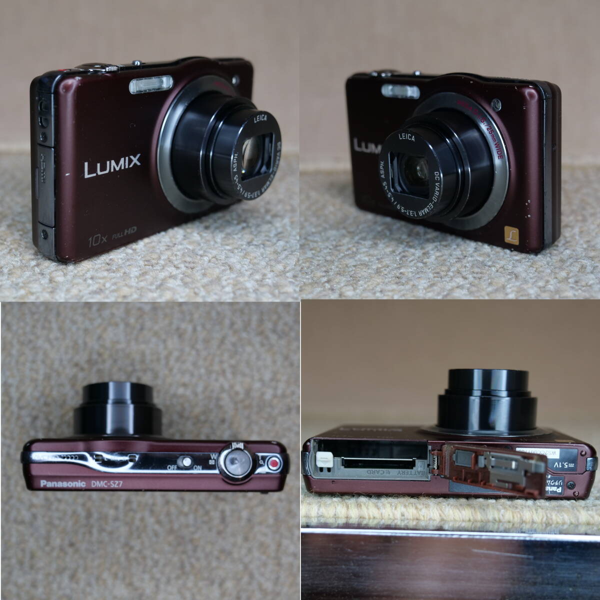 【赤外線改造カメラ905】Panasonic LUMIX DMC-SZ7-T（ブラウン）_画像4