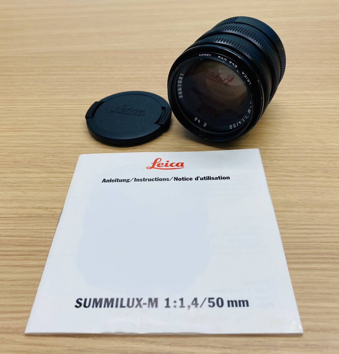 【BEF 4774】1円スタート Leica SUMMILUX-M 1:1.4/50 E43 ライカ ズミルックスM 50mm F1.4 レンズ カメラ 取扱説明書 現状品_画像1