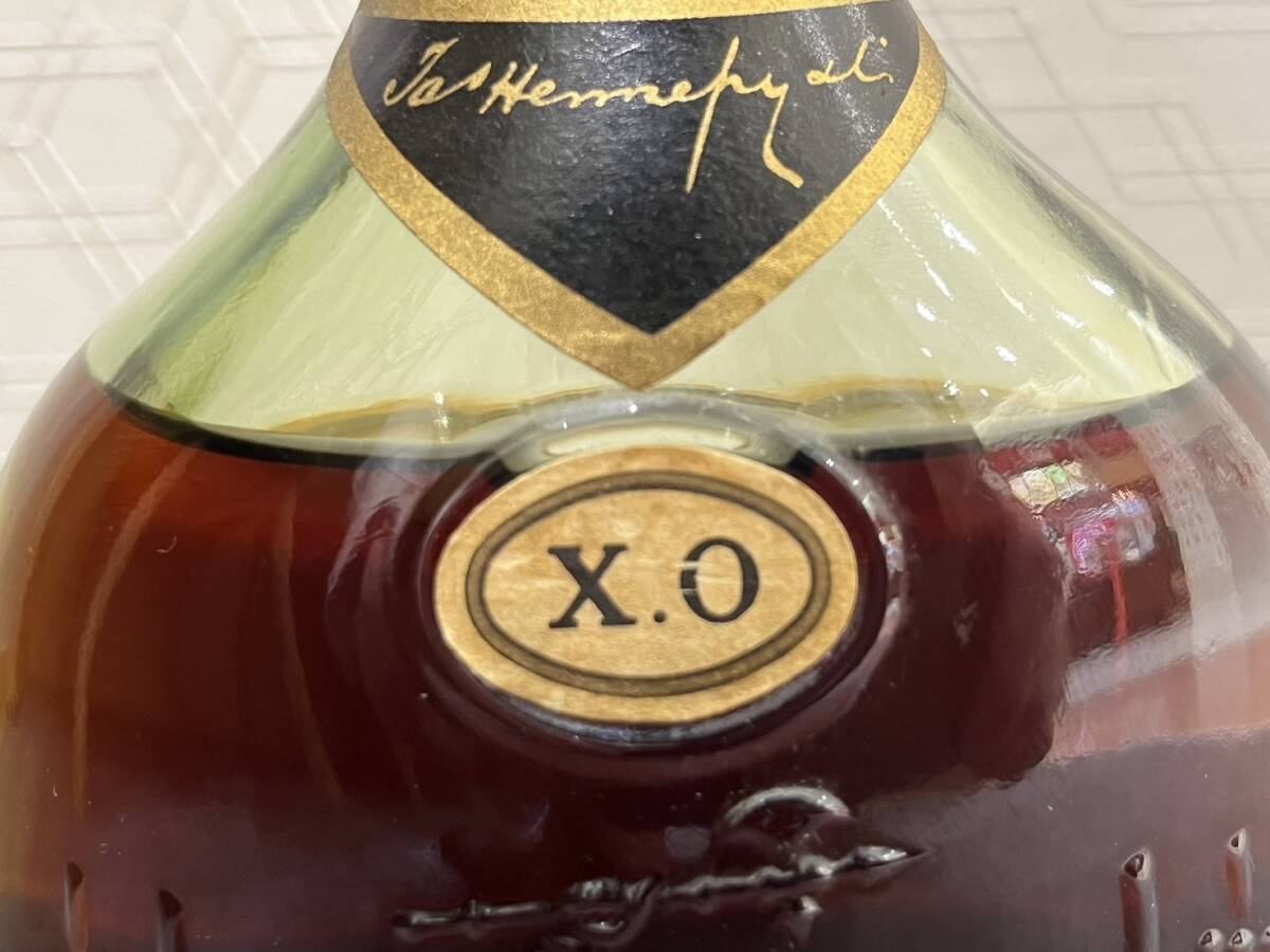 【APS 8589】1円～ JAs. HENNESSY ジャズ ヘネシー XO 旧ボトル グリーンボトル 金キャップ 700ml 40% 古酒 未開栓 現状品_画像5