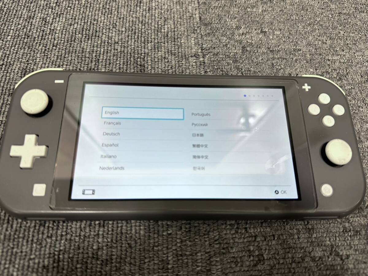 【AS 22881】1円スタート 任天堂 Nintendo Switch Lite スイッチライト グレー HDH-001 充電器有 SD SKYRIM スカイリム ソフト付き 現状品の画像7