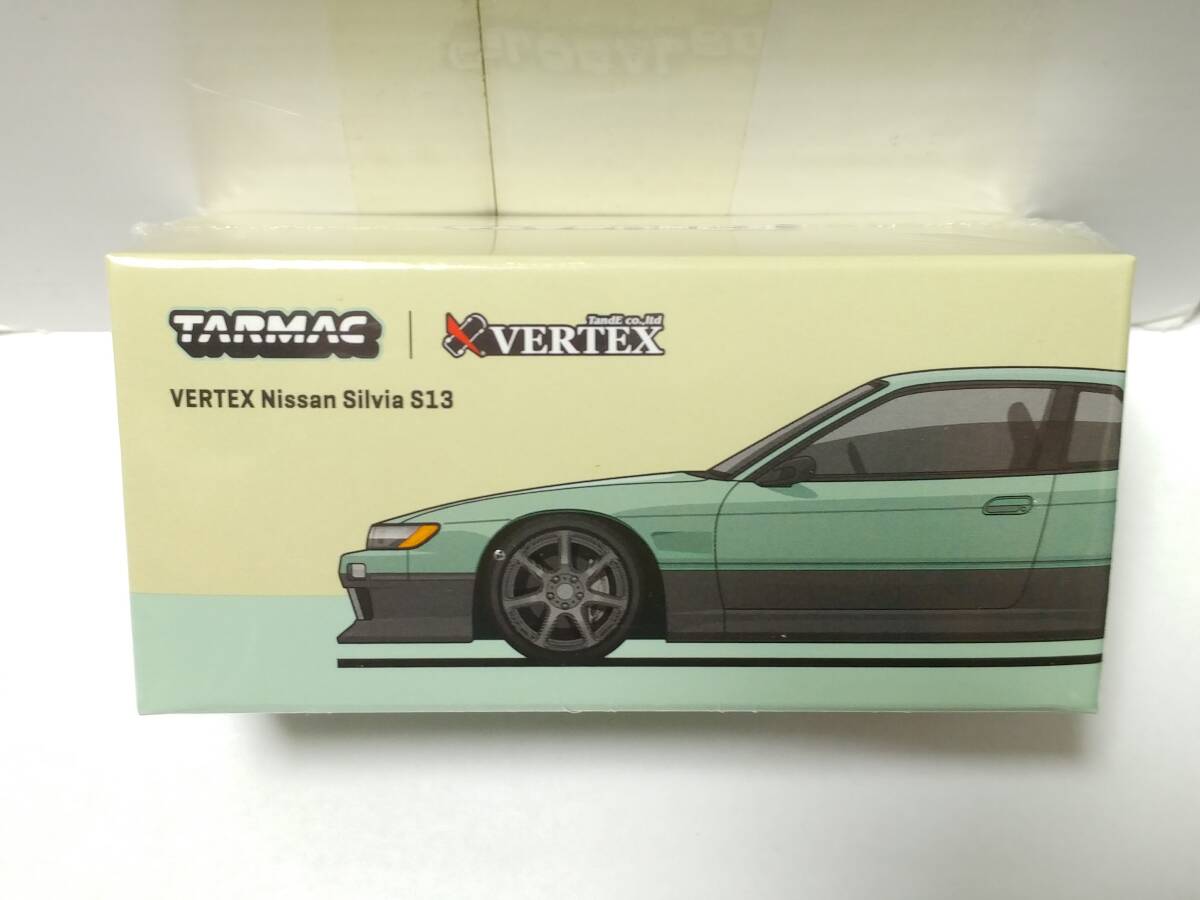 Tarmac Works 1/64 VERTEX 日産 シルビア S13 グリーン/グレー T64G-025-GRの画像1