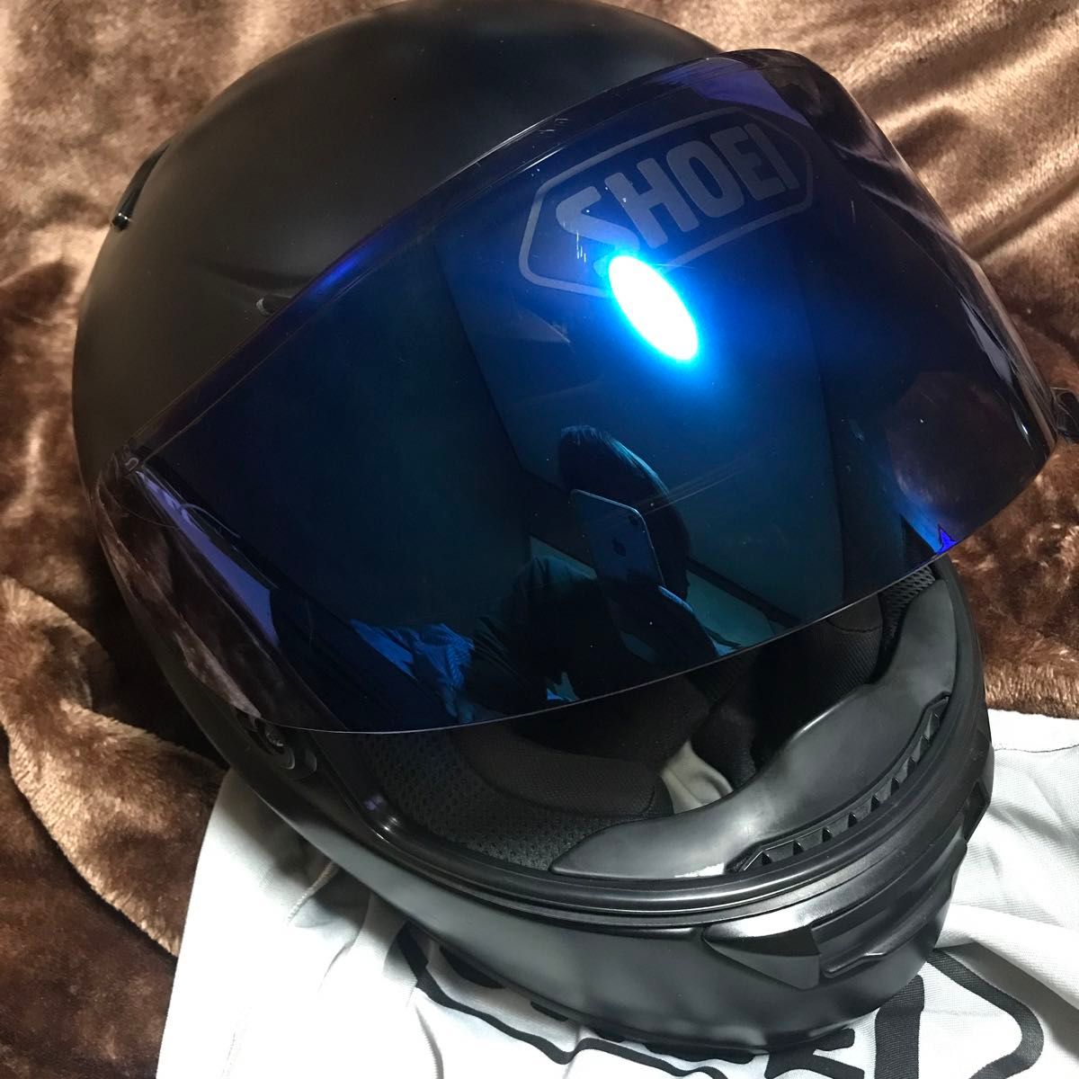 SHOEI フルフェイスヘルメット ミラーシールドショウエイ アライarai OGKカブトジェットヘルメットLサイズ