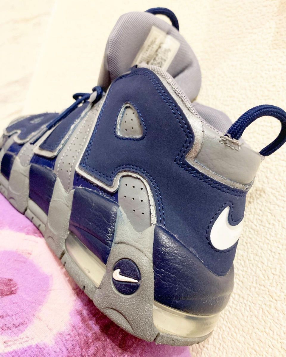 US6.5y/24.5cm Nike Air More Uptempo96 ナイキ エアモアアップテンポネイビー×グレー　モアテン