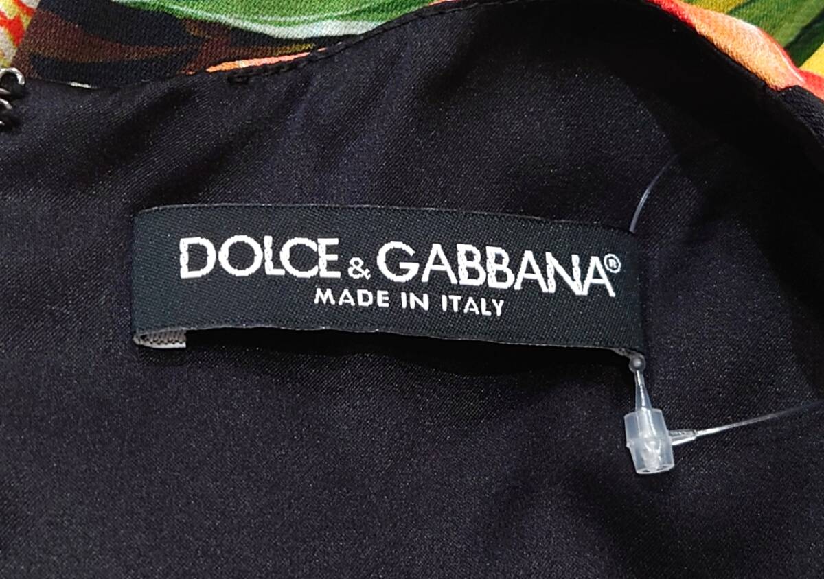  domestic regular goods DOLCE & GABBANA Dolce & Gabbana race equipment ornament floral print dress One-piece 42 Y-326063