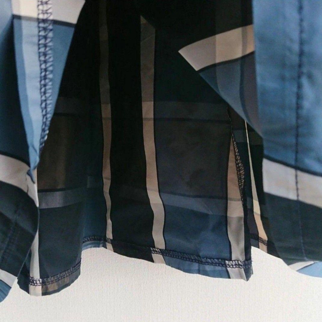 【新品・タグ付き】HYR チェック柄 フレア ボリューム ロング スカート