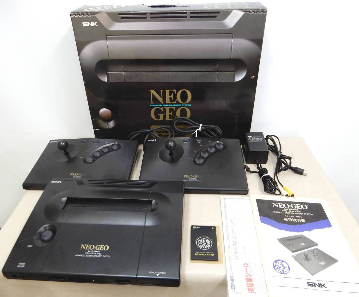 KS159/ ネオジオ NEOGEO 本体 コントローラー2台 メモリーカード セット /SNK NEO-0 MAX330MEGA PRO-GEAE SPEC/レトロゲームの画像1