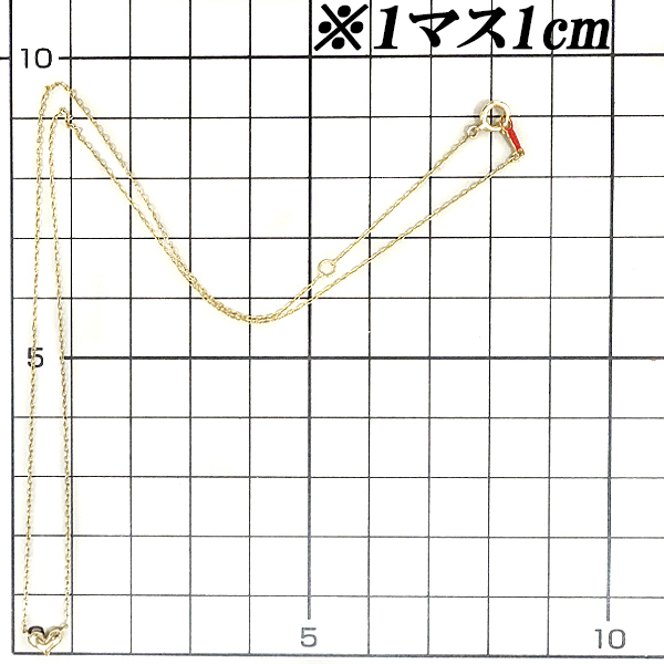 エテ ネックレス K18YG 地金のみ 石なし ハート ブランド ete 送料無料 美品 中古 SH108446_画像2