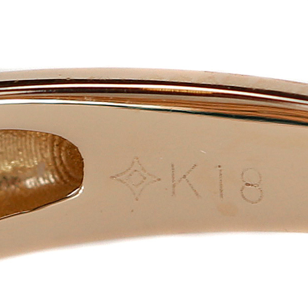 GSTV ブラウンダイヤモンド パヴェ リング 0.75ct K18PG ユニセックス メンズ ブランド 送料無料 美品 中古 SH108475の画像2