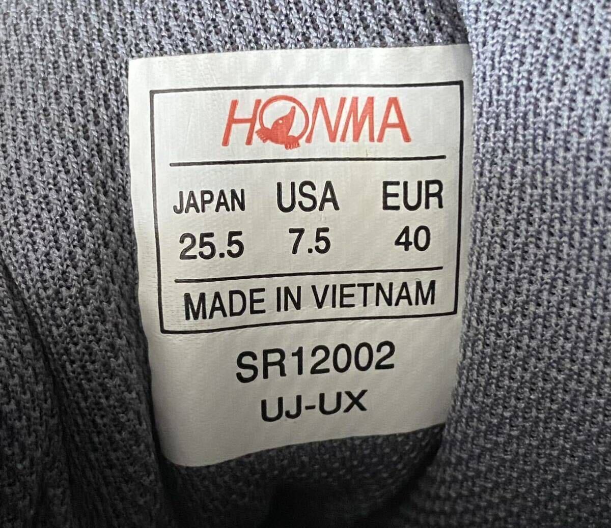 定価16500円 HONMA 本間GOLF SR12002 BOAシステム アスレチック スパイクレス ゴルフ シューズ 25.5cm US7.5 青赤 靴 合皮 メンズ_画像8