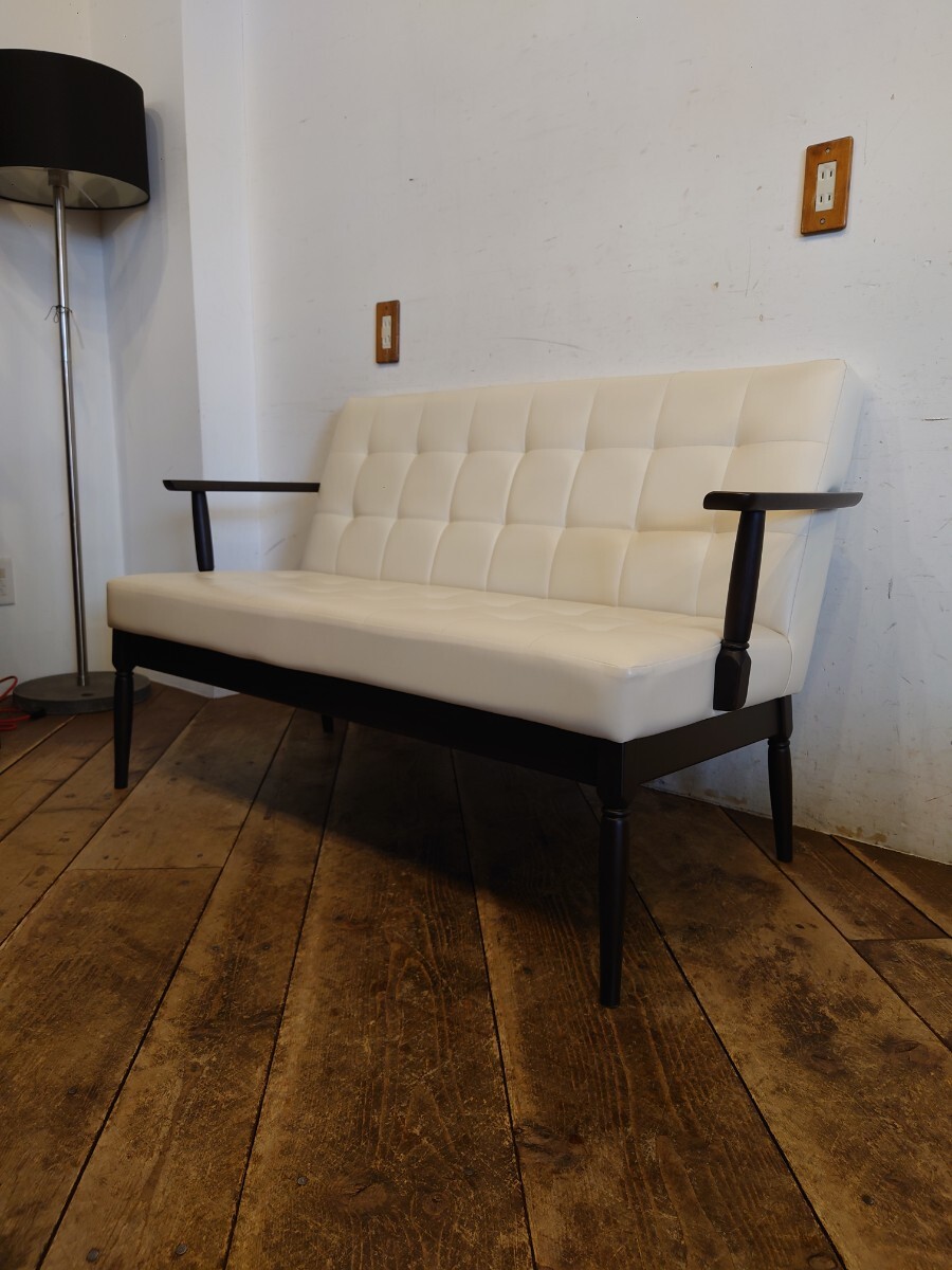 TOYO FURNITURE Orient furniture 2s sofa white / modern retro 2 -seater living Mid-century Cafe store furniture 