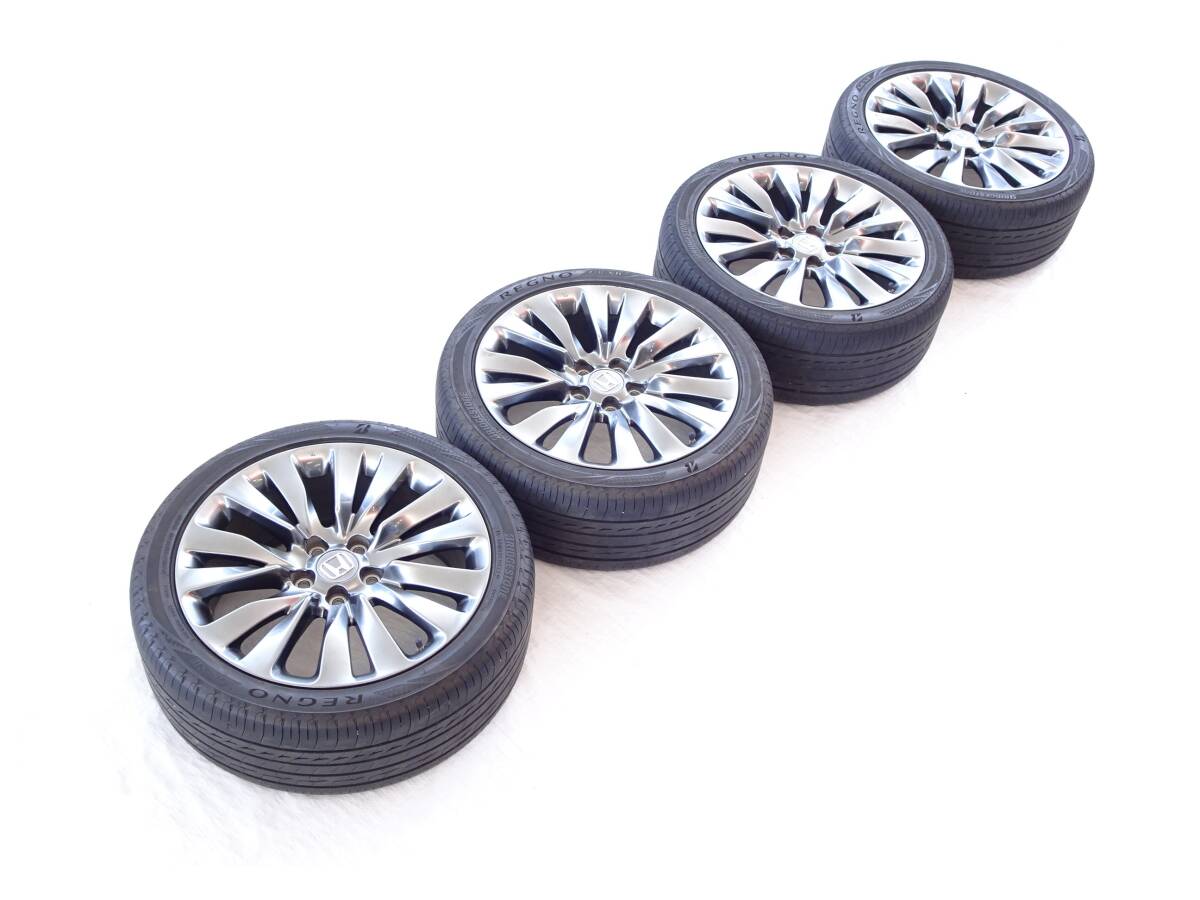 売切【ホンダKC2レジェンド純正19x8J+50PCD120/5Hタイヤ付4本】ENKEI エンケイ製ノイズリデューシング LS460 LS600h 40 アルファードにもの画像3