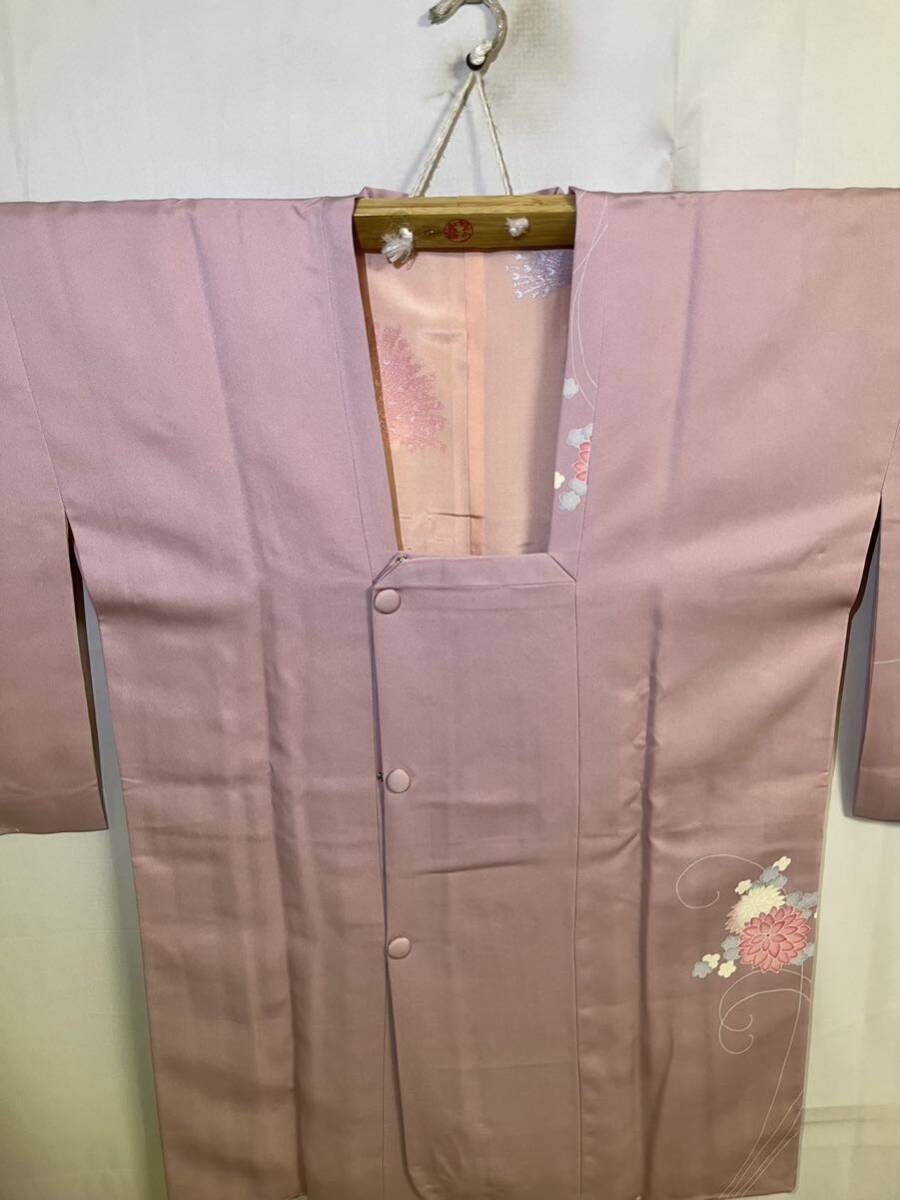 羽織り 道行 正絹 菊 花 華 紫色地 着物 和服 和装 着物コーデ リメイク 衣装 百貨店 高級の画像5