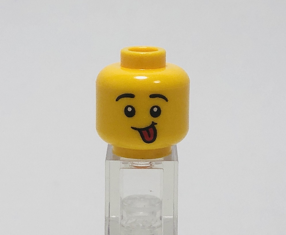 【新品未使用】レゴ LEGO ミニフィグ ヘッド 頭 11 男の子 ベロ 舌 ダブルフェイスの画像2