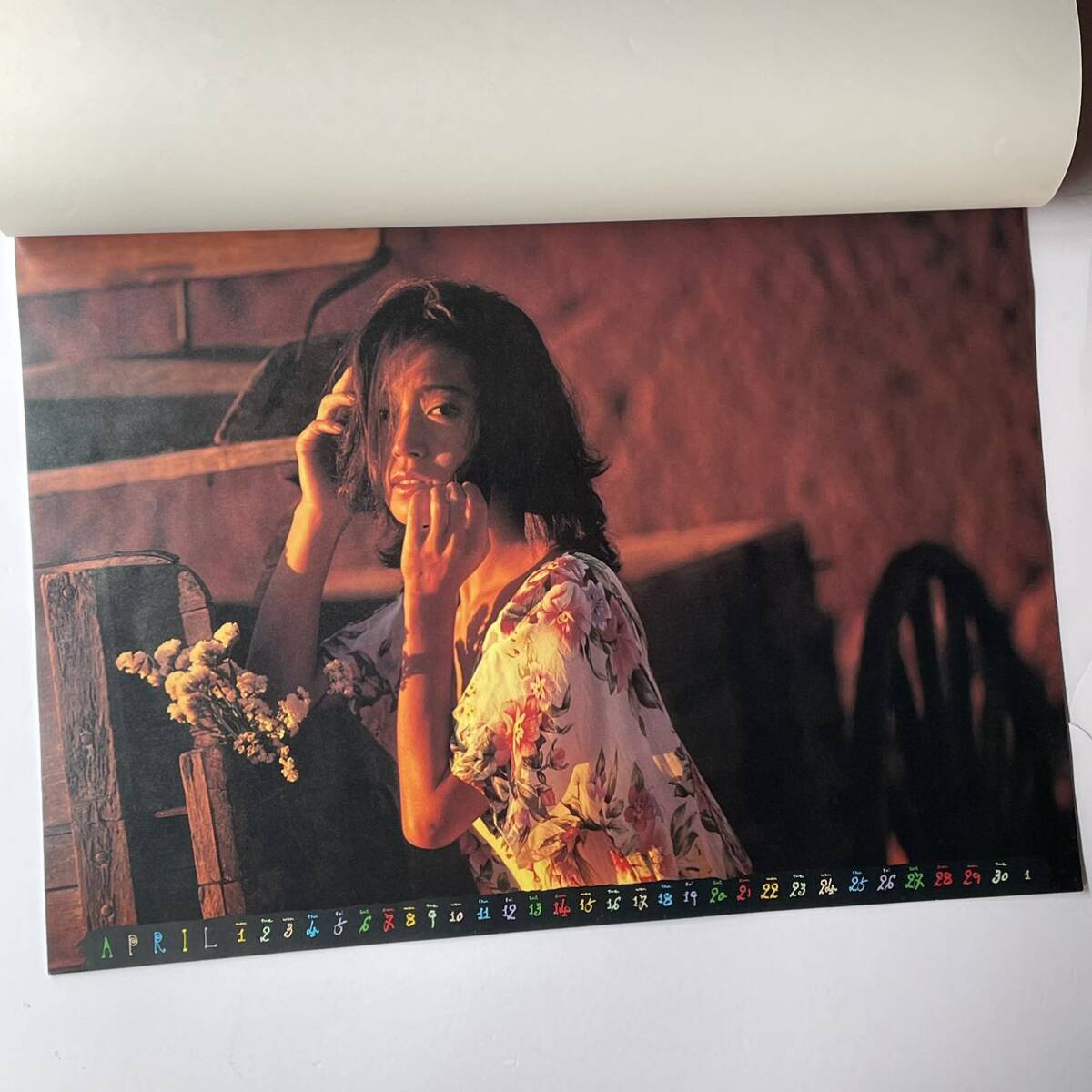 中森明菜 Santa Fe 1991 カレンダー 14枚綴り A2サイズ Akina Nakamori 当時物 ポスターの画像4