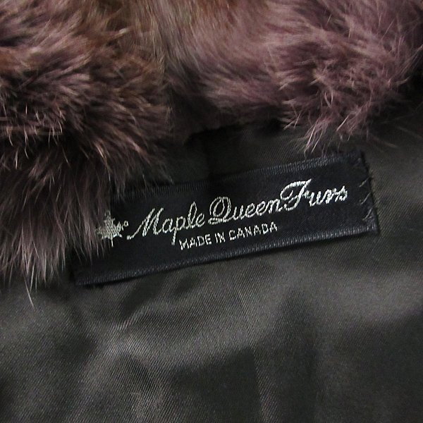 売切り!!★r6fu041010★Maple Queen Furs フォックスファートリミング シェアードビーバー ポンチョ 着丈65cm 11号の画像8