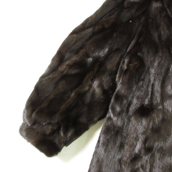 r6f042421★black DIAMOND mink ダークミンク 超ロングコート 着丈120cm L程度の画像4