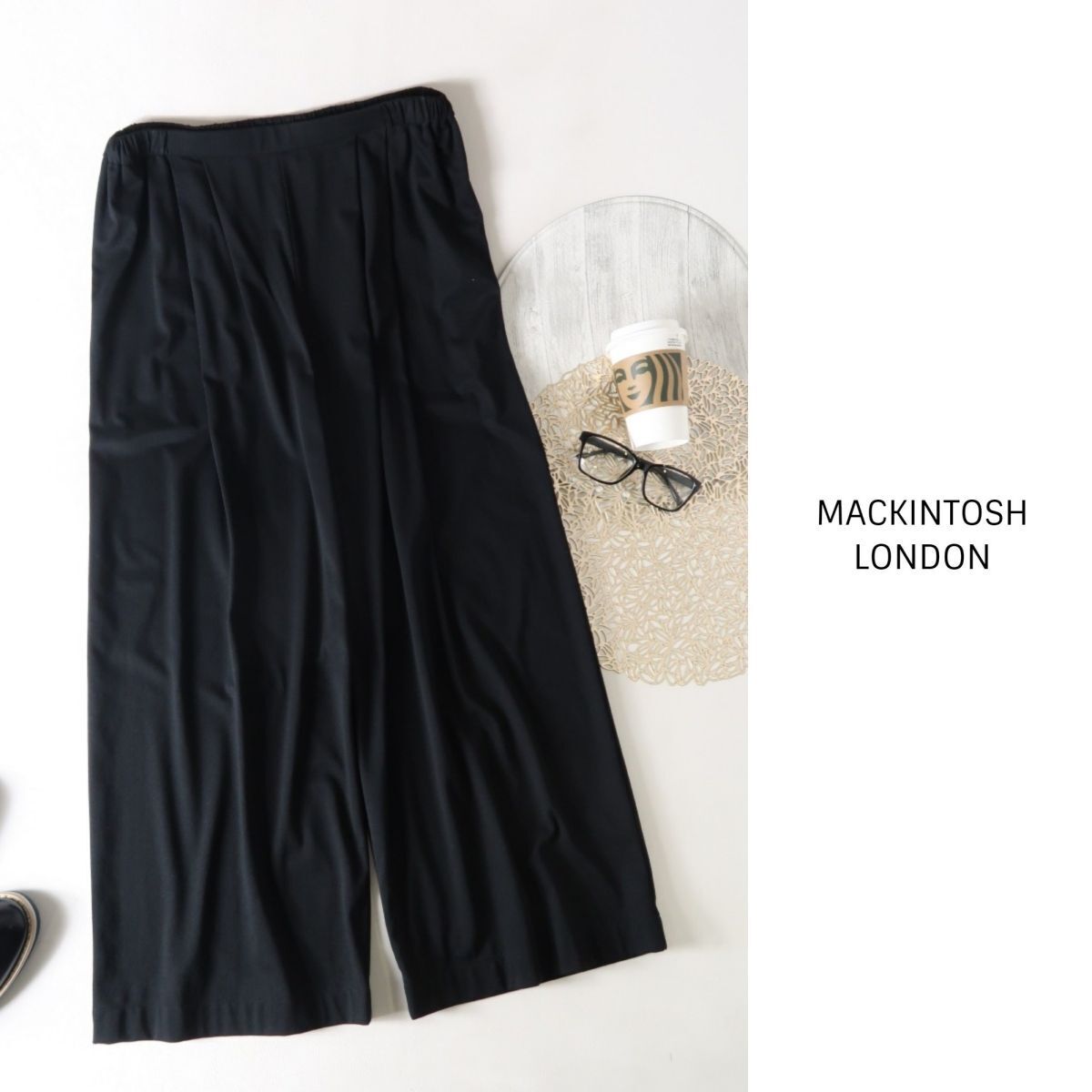 2.6万☆超美品☆マッキントッシュ MACKINTOSH☆洗える【SUPER FINE LAB.】パウダーシュガーコットンワイドパンツ 38サイズ☆M-S 2180_画像1