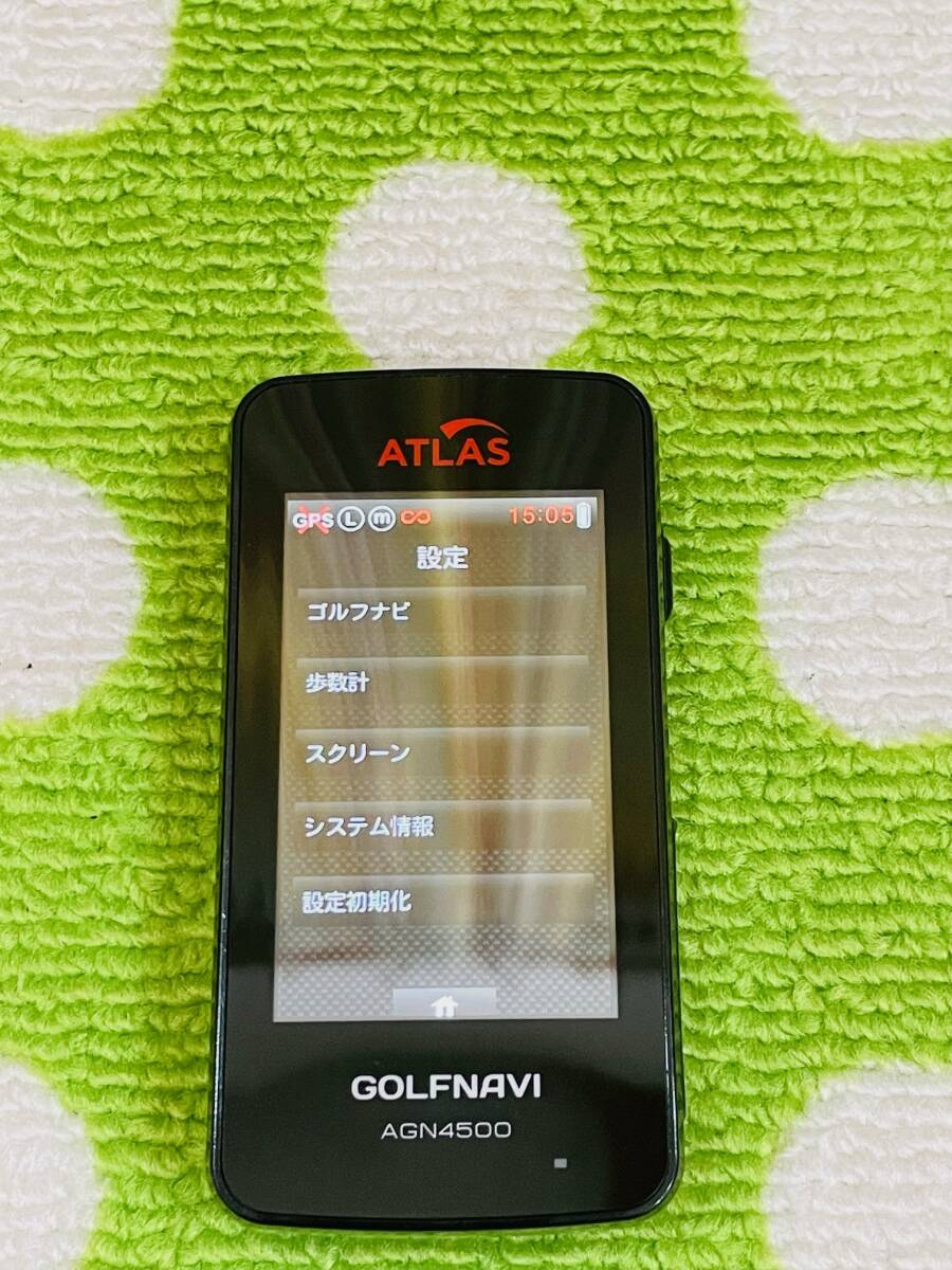 美品！YUPITERU ユピテル ATLAS アトラス GOLFNAVI ゴルフナビ ＡＧＮ４５００ _画像2