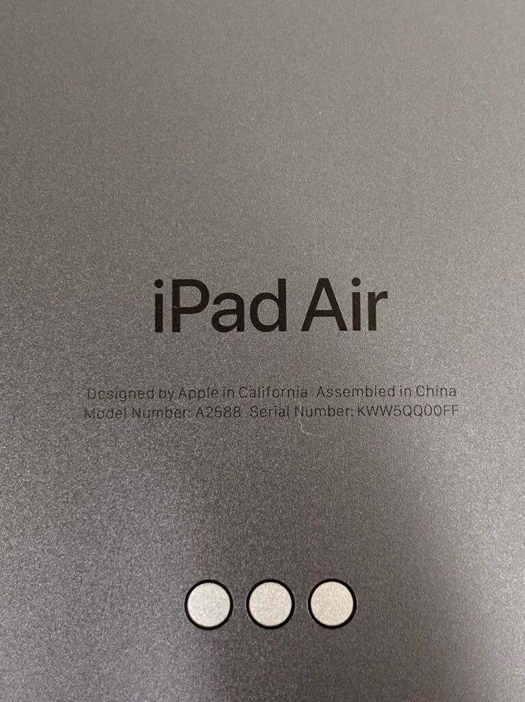 j619k Apple アップル A2588 iPad Air 10.9インチ 第5世代 Wi-Fi 256GB 動作確認済みの画像8