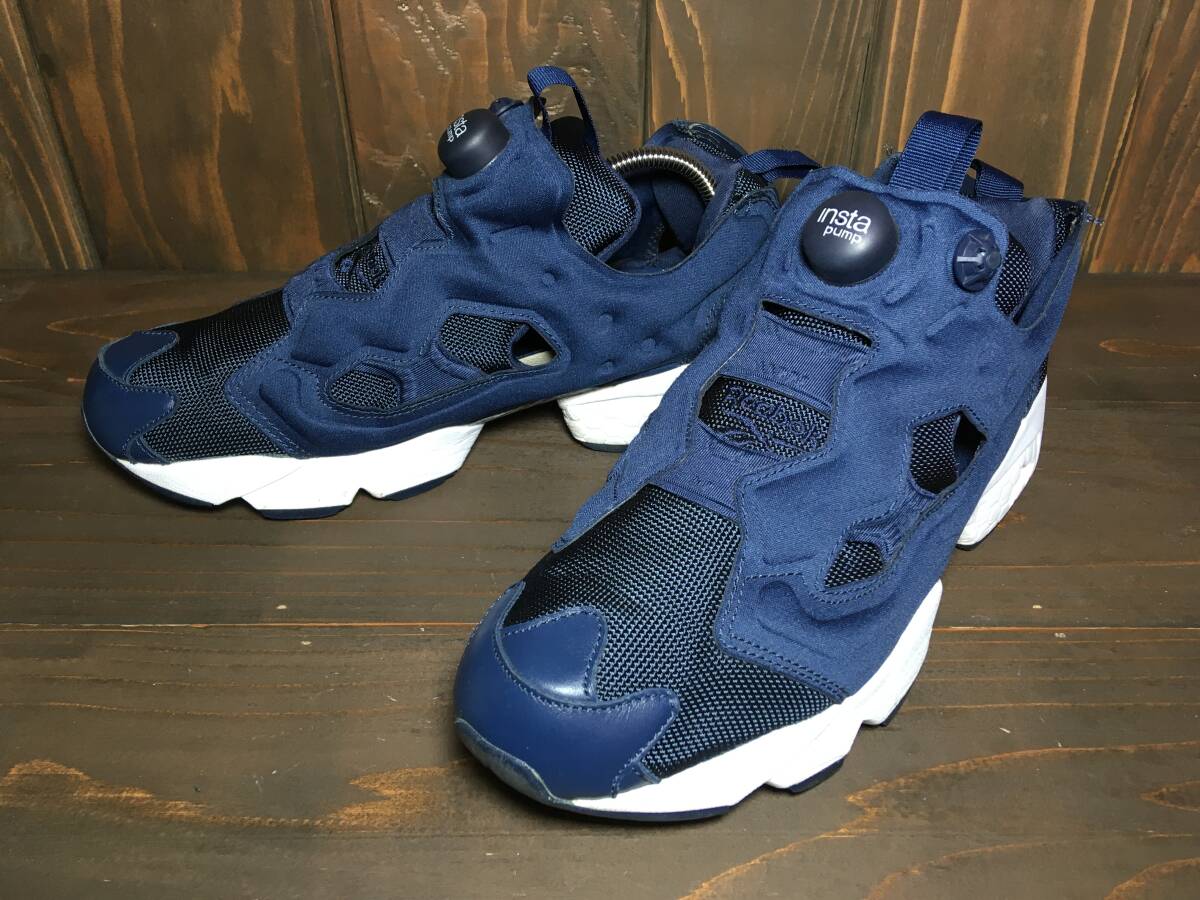 ★Reebok リーボック INSTAPUMP FURY ポンプ フューリー OG 紺×ネイビー 26.0cm Used 検 クラシック スニーカー_画像1