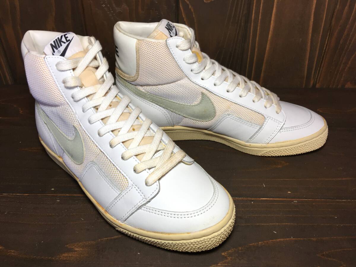 ★ナイキ NIKE 80's 日本製 ダイナスティ DYNASTY 白×グレー 82年頃 25.0cm デッドストック 検 ブレザー ブルイン フランチャイズ AF1_画像6