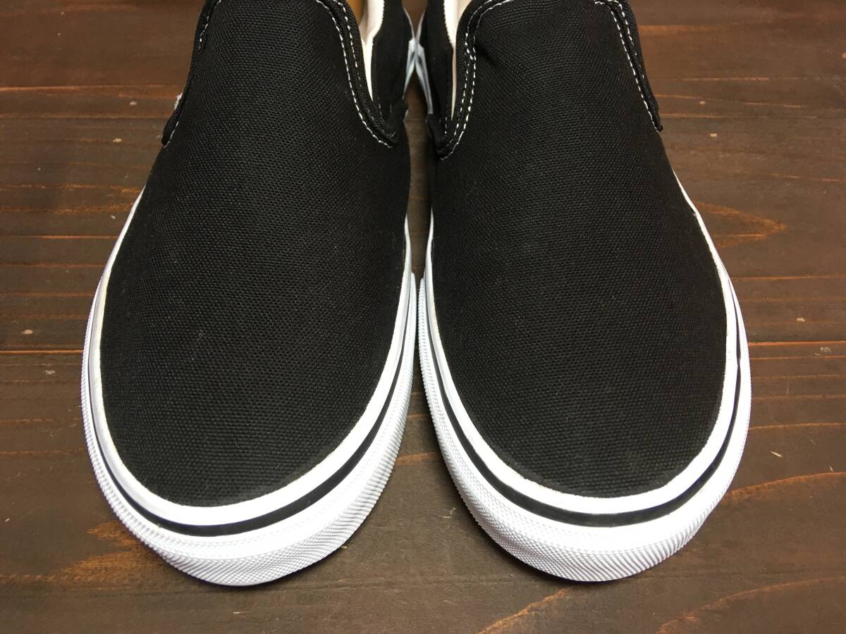 ★VANS バンズ 国内企画 slip on スリッポン 白×黒 26.0cm Used 検 SK8 オールドスクール ミュール クロッグ_画像4