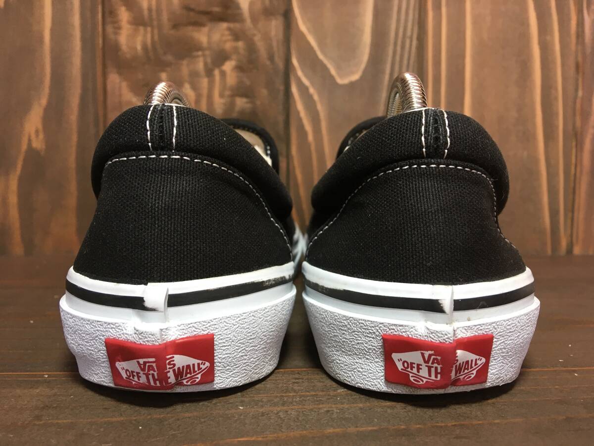 ★VANS バンズ 国内企画 slip on スリッポン 白×黒 26.0cm Used 検 SK8 オールドスクール ミュール クロッグ_画像5